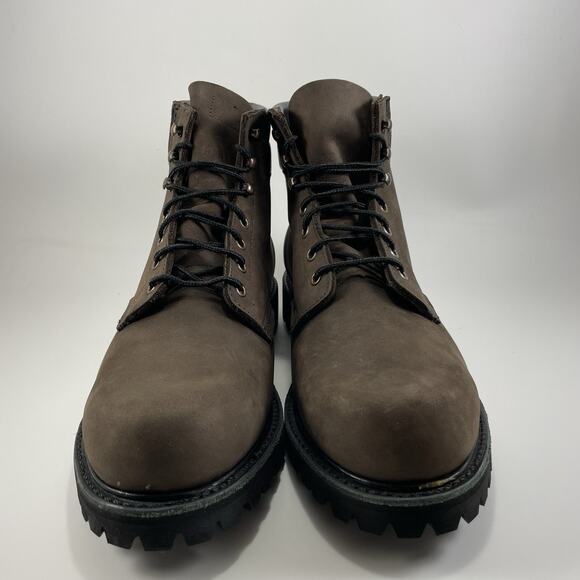 Red Wing Comp Toe Work Boots Mens Size 13 Brown Suede Vibram Lugged Sole 209 - Picture 2 of 11